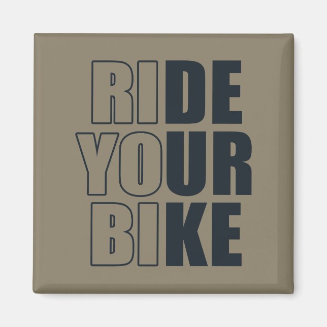 cykla inspirerande citattecken magnet (Framsidan)