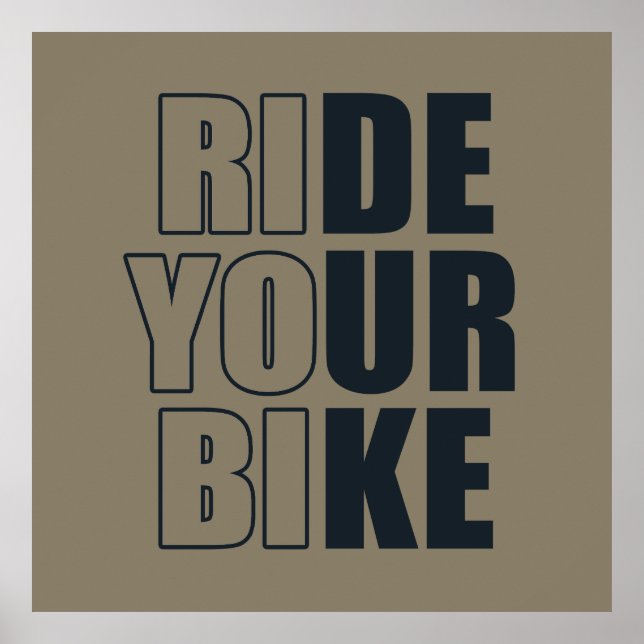 cykla inspirerande citattecken poster (Framsidan)