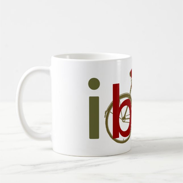 cykla ~ kärlek cykling kaffemugg (Vänster)