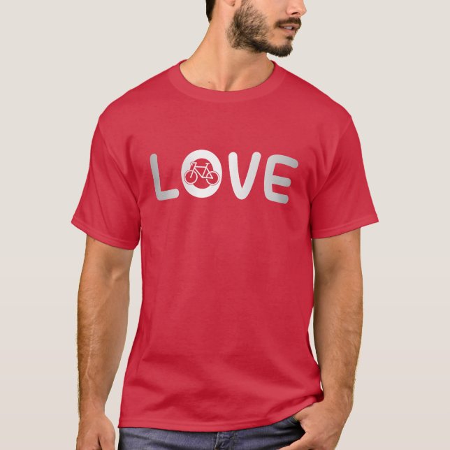 cykla kärlek vänner t shirt (Framsida)