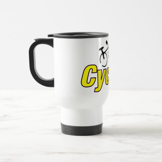 Cykla med cykeln resemugg (Vänster)