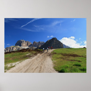 cykla på Dolomites Poster