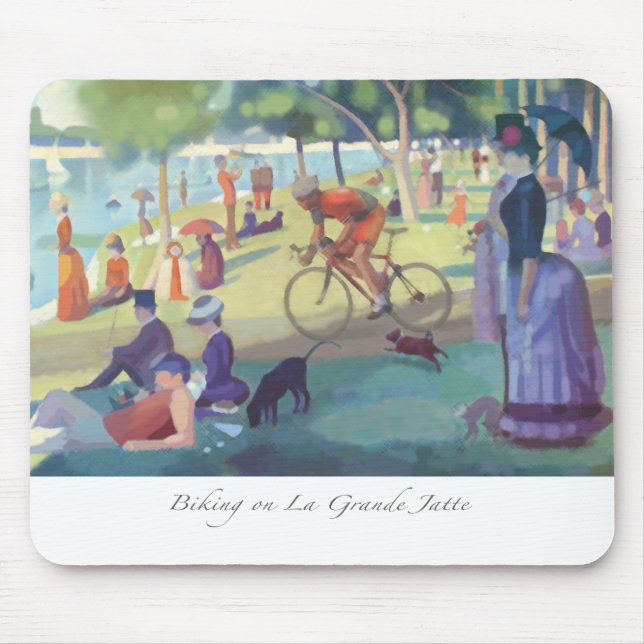 Cykla på La stora Jatte Mousepad Musmatta (Framsidan)