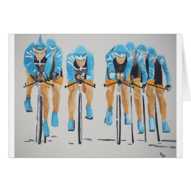 Cykla tävlingen hälsningskort (Framsidan Horizontal)