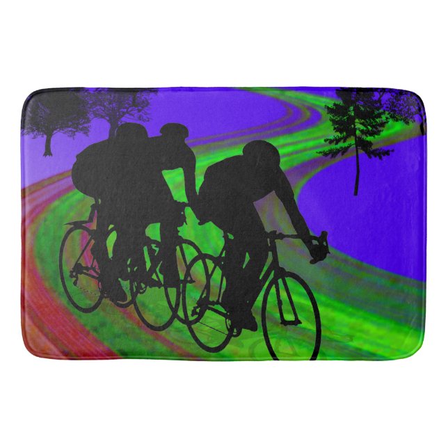 Cykla Trio på bandvägen Badrumsmatta (Framsidan)