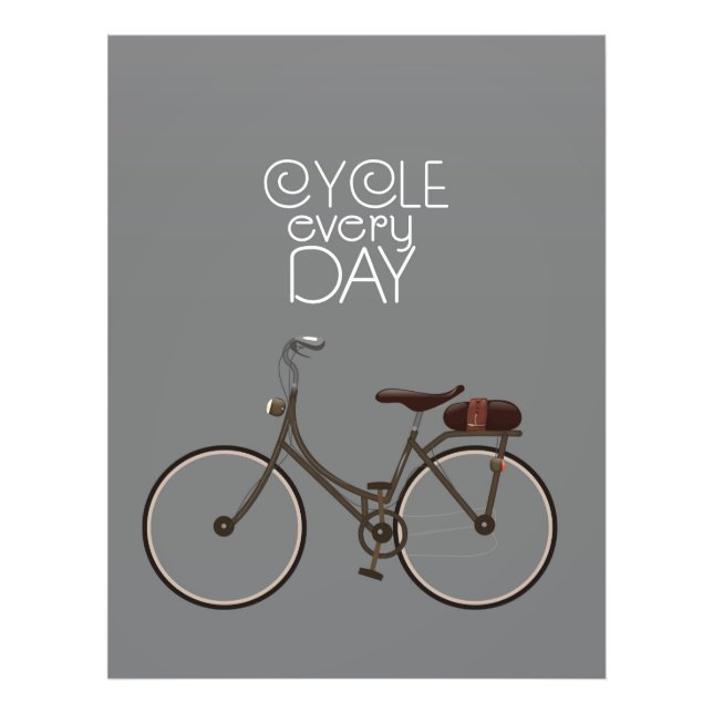 Cykla varje dag. fototryck (Framsidan)