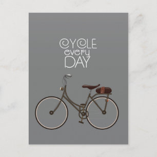 Cykla varje dag. vykort