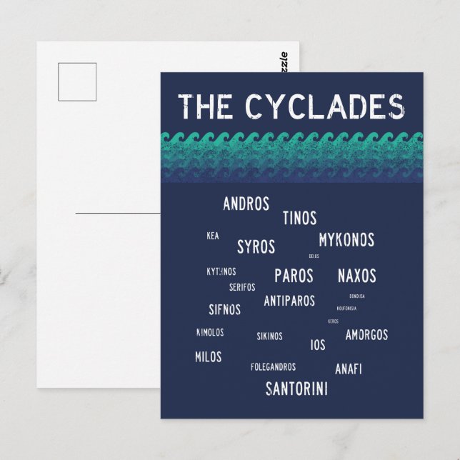 Cykladerna, Grekland Vykort (Fram/baksida)