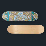 Cyklamenblå art nouveau-blomman tapet mini skateboard bräda 18,5 cm<br><div class="desc">Denna beundransvärda blomning med cyklamen bygger på en illustration från bok La Plante et ses Applications ornementales (1896),  illustrerad av Maurice Pillard Verneuil. Ursprungligen från New York Public Bibliotek.</div>