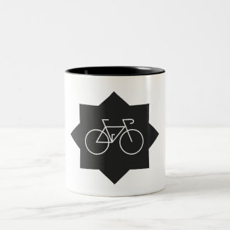 Cyklande biker Två-Tonad mugg