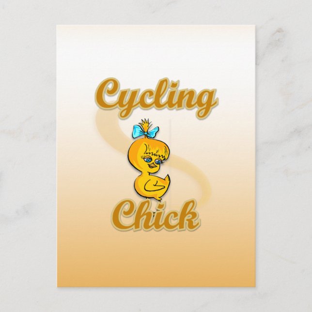 Cyklande Chick Vykort (Framsida)