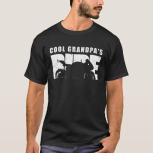 Cyklande coola farfarar åker motorcykel t shirt