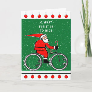 Cyklande jul helgkort
