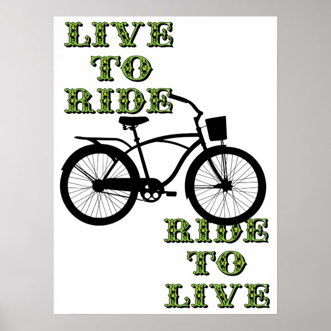 Cyklande livsstilskonst poster (Framsidan)