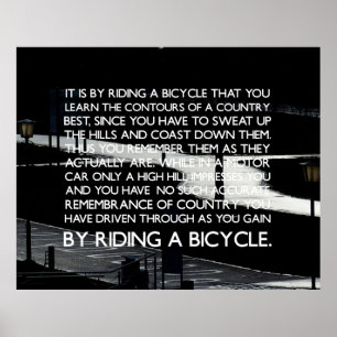 Cyklande motiverande Poster. Poster