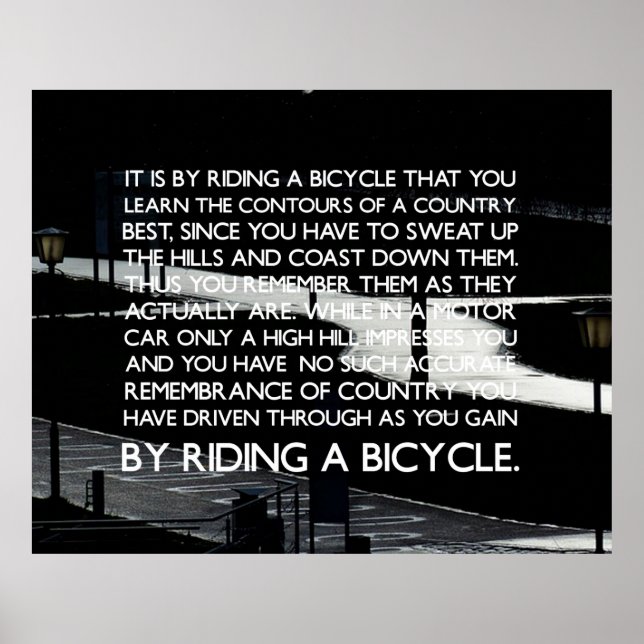 Cyklande motiverande Poster. Poster (Framsidan)