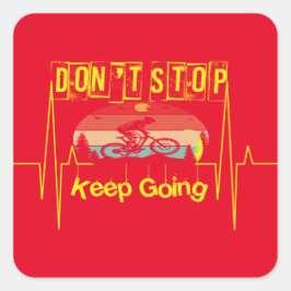 Cyklande rotationsoffert fyrkantigt klistermärke