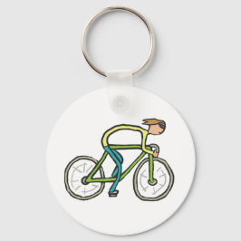 Cyklande Stickman Nyckelring