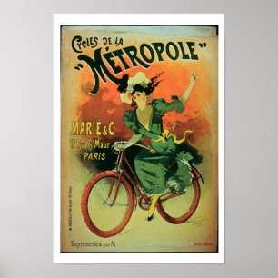 "Cyklar de La Metropole", Marie & Co. (färglith Poster