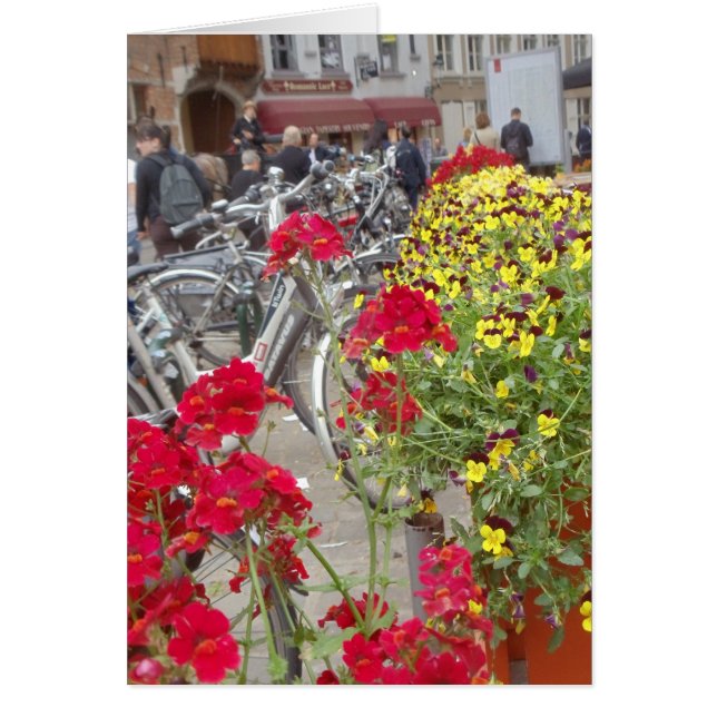 Cyklar den historiska staden centrerar av Bruges, Hälsningskort (Framsidan)