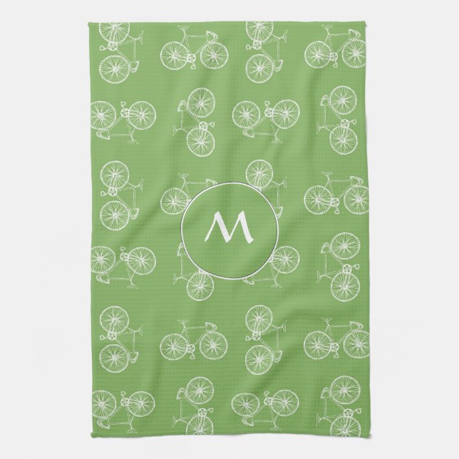 Cyklar det seamless mönster kökshandduk (Vertikal)