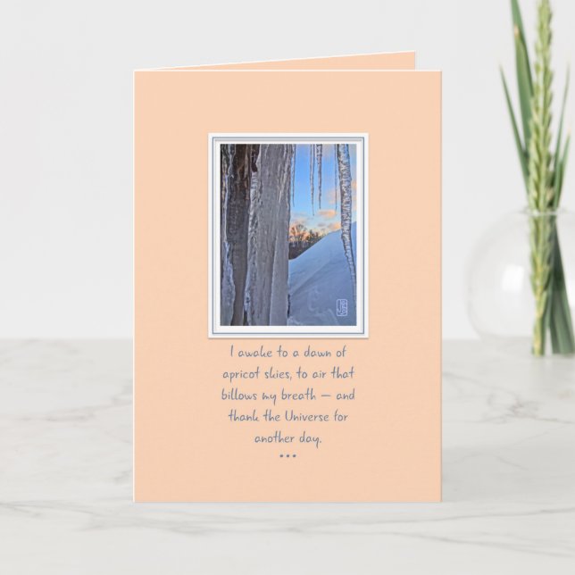 Cyklar i Sunrise Apricot Himmel Card Kort (Framsida)