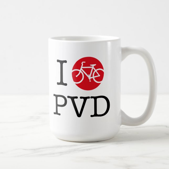 "Cyklar jag den Providence" muggen Kaffemugg (Höger)