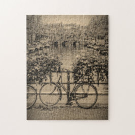 Cyklar & kanaler - klassikern Amsterdam - pussel