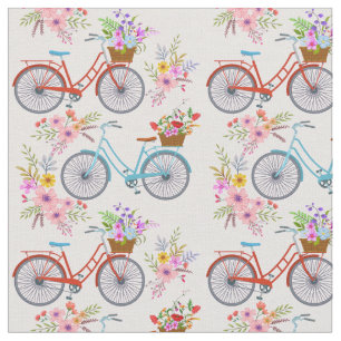 Cyklar med blommor tyg