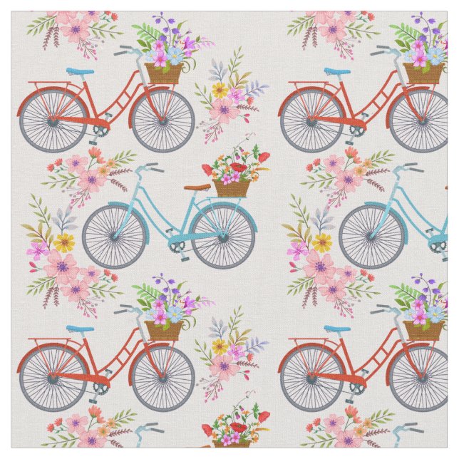 Cyklar med blommor tyg (Närbild)