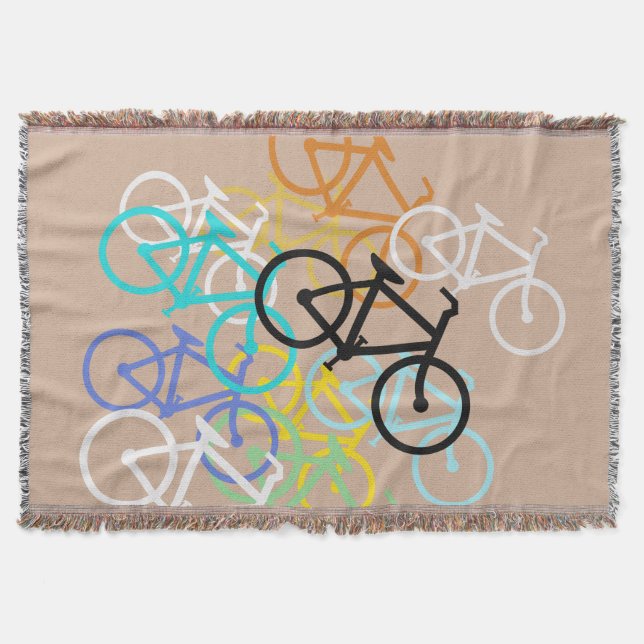 Cyklar. med din egna bakgrundsfärg mysfilt (Framsidan)