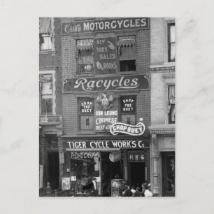 Cyklar, motorcyklar och Chop Suey, tidigt 1900-tal Vykort
