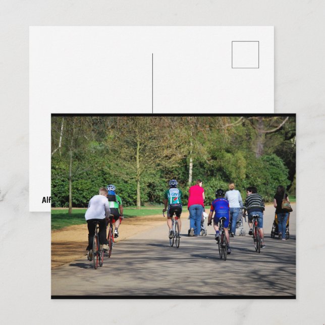 Cyklar och barnvagnar vykort (Fram/baksida)