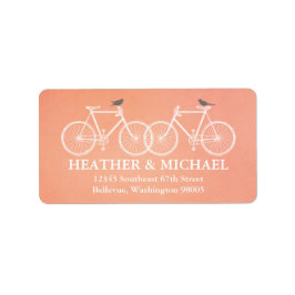 Cyklar och fåglarnas returadressetikett adressetikett