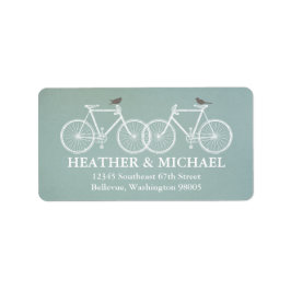 Cyklar och fåglarnas returadressetikett adressetikett
