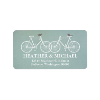 Cyklar och fåglarnas returadressetikett adressetikett