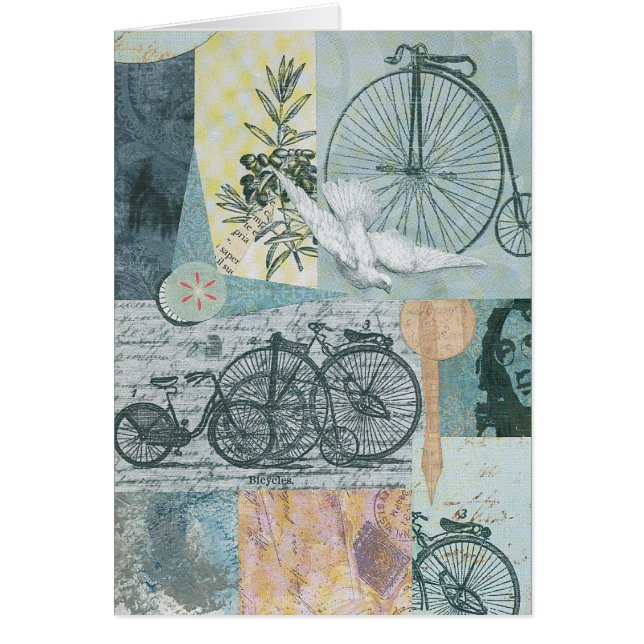 Cyklar och kort för fredCollagekonst (Framsidan)