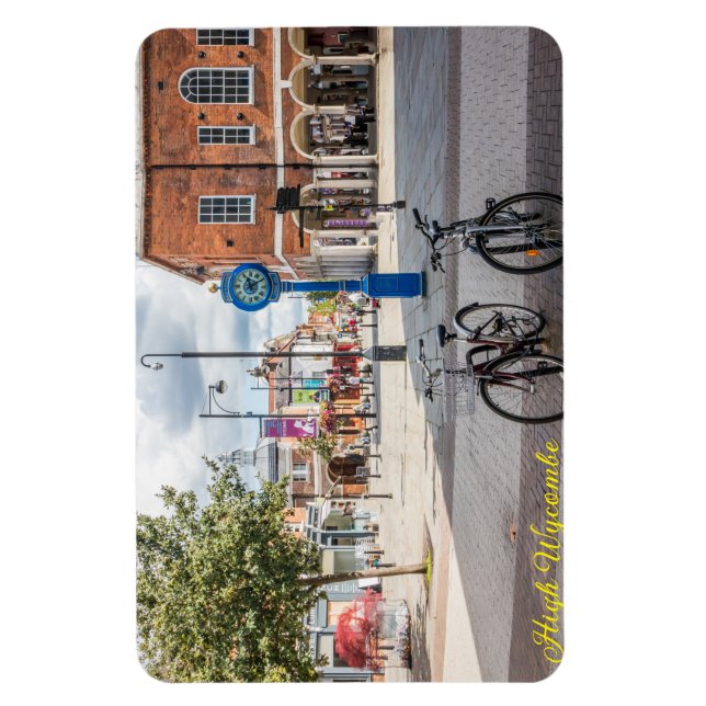 Cyklar och Millenium Clock, High Wycombe Magnet (Vertikal)