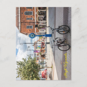 Cyklar och Millenium Clock, High Wycombe Vykort