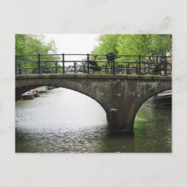 Cyklar på Amsterdams bryggkort Vykort