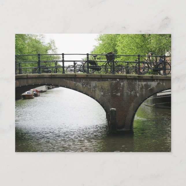 Cyklar på Amsterdams bryggkort Vykort (Framsida)