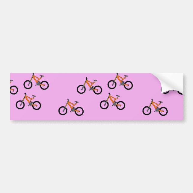 Cyklar på rosa bildekal (Framsidan)