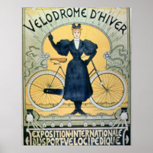 "Cyklar vintern tävla spårar", den internationella Poster