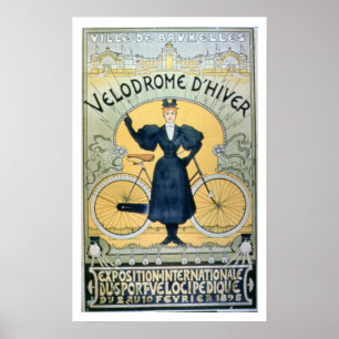 "Cyklar vintern tävla spårar", den internationella Poster