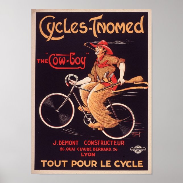 Cykler: Fransk av nominerad Vintage Poster (Framsidan)