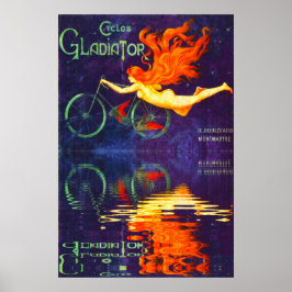 Cykler Gladiator Reflection in Time Fransk Cycling Poster