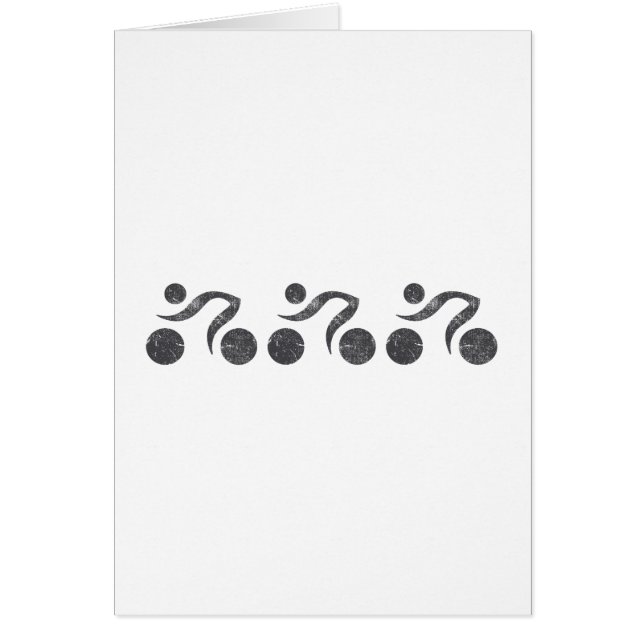 Cykler i Grått Hälsningskort (Framsidan)