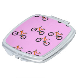 Cykler mönster på rosa fick spegel