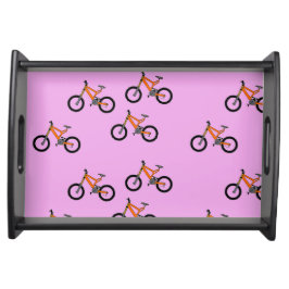 Cykler mönster på rosa frukostbricka
