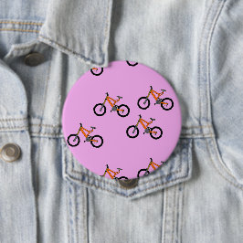 Cykler mönster på rosa knapp